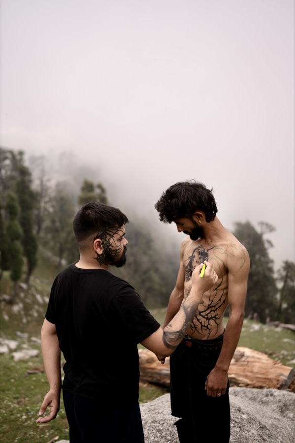 Portrait of Mourya, tattoo artist at Tangerine Mudhouse Tattoos, Bengaluru